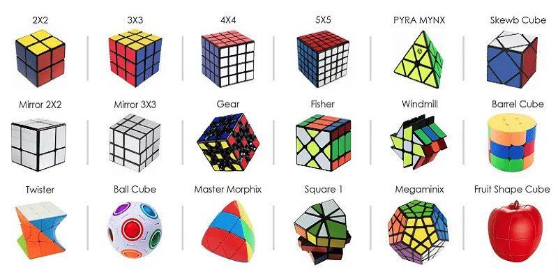 Các loại Rubik theo dạng khối với nhiều phiên bản khác nhau