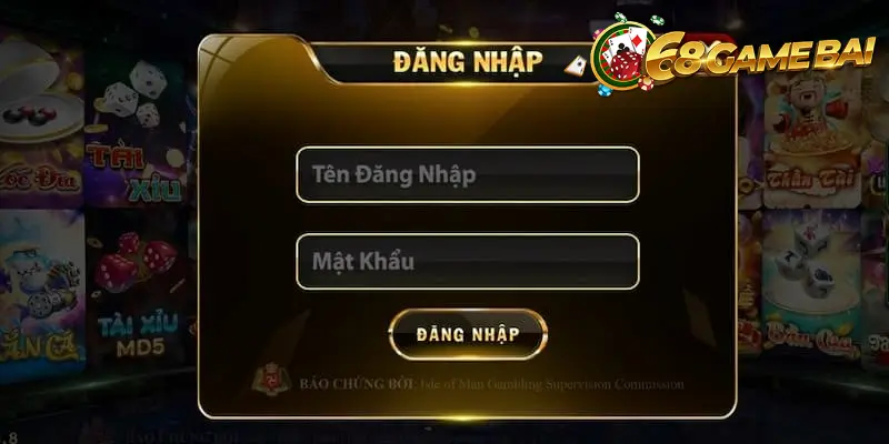 Đăng nhập vào 68 game bài rất đơn giản