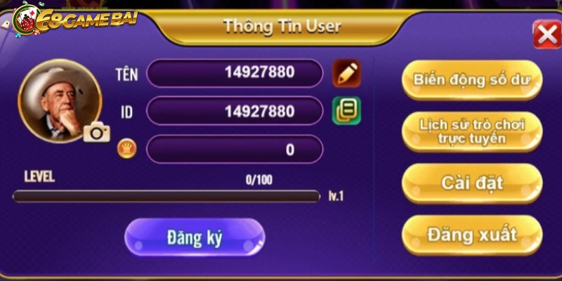 Tips xác minh tài khoản 68gamebai